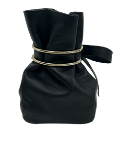 Bucket Bag, Piel, Negro,4*